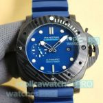 Best Quality Panerai Luminor Submersible Carbotech 47 Mens Watch Blue Rubber Band
